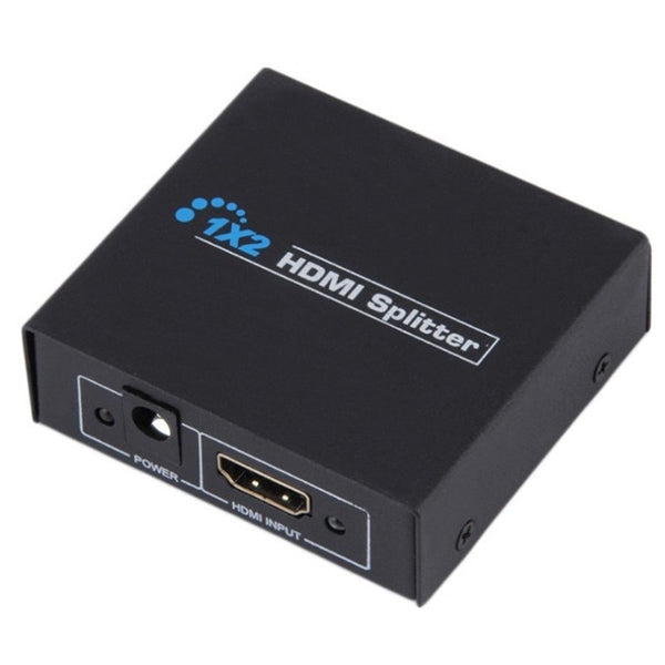 V1.4 1x2 Mini HDMI Amplifier Splitter, Support 3D & Full HD 1080P(Black)