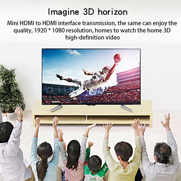 V1.4 1x2 Mini HDMI Amplifier Splitter, Support 3D & Full HD 1080P(Black)