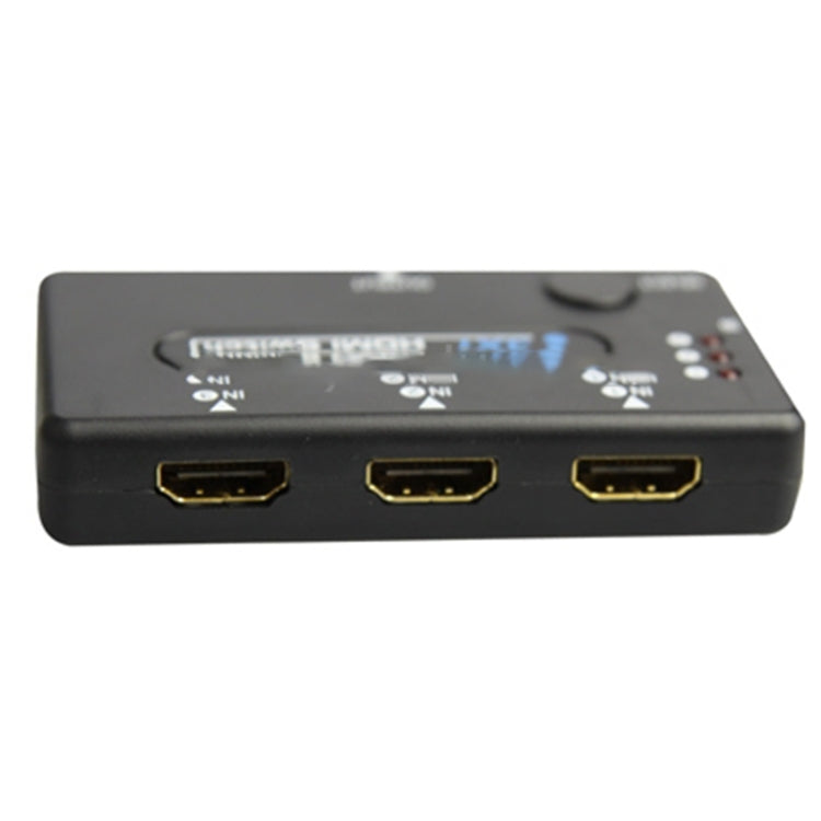 3 Port Amplifier 1080P HDMI Switch, 1.3 Version, with Remote Controller(Black)
