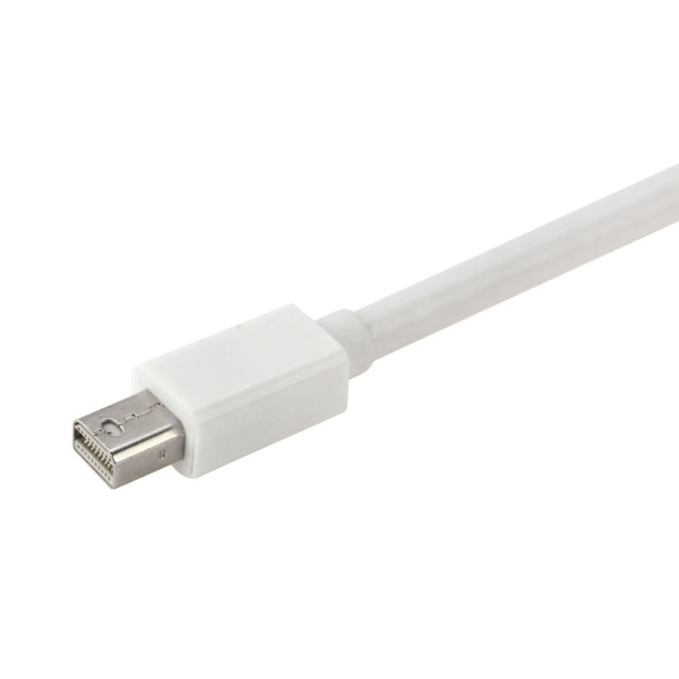 Mini DisplayPort Male to HDMI + VGA + DVI Female Adapter Converter Cable for Mac Book Pro Air, Cable Length: 17cm(White)
