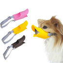 Cute Duck Mouth Shape Silicone Muzzle for Pet Dog, Size: S(Coffee)
