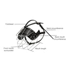 Steel Cage Style Dog Basket Wire Muzzle Protective Snout Cover with Leather Strap, Size: M(Black)