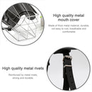 Steel Cage Style Dog Basket Wire Muzzle Protective Snout Cover with Leather Strap, Size: XL