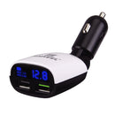 HAWEEL 3.4A Dual USB Ports LED Display QC 3.0 Quick Car Charger for Smartphone / Tablet PC, Support FCP and AFC Fast Charging Protocol(Black)