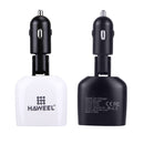 HAWEEL 3.4A Dual USB Ports LED Display QC 3.0 Quick Car Charger for Smartphone / Tablet PC, Support FCP and AFC Fast Charging Protocol(Black)