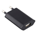 5V / 1A Single USB Port Charger Travel Charger, EU Plug(Black)