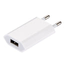 5V / 1A Single USB Port Charger Travel Charger, EU Plug(White)