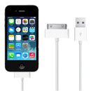 1m USB Double Sided Sync Data / Charging Cable For iPhone 4 & 4S / iPhone 3GS / 3G / iPad 3 / iPad 2 / iPad / iPod Touch(White)