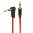 1.2m Aux Audio Cable 3.5mm Elbow to Straight Male, Compatible with Phones, Tablets, Headphones, MP3 Player, Car/Home Stereo & More(Red)