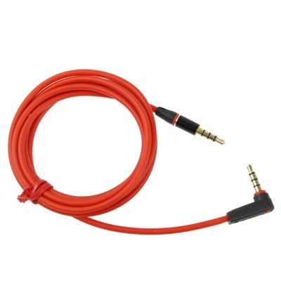 1.2m Aux Audio Cable 3.5mm Elbow to Straight Male, Compatible with Phones, Tablets, Headphones, MP3 Player, Car/Home Stereo & More(Red)