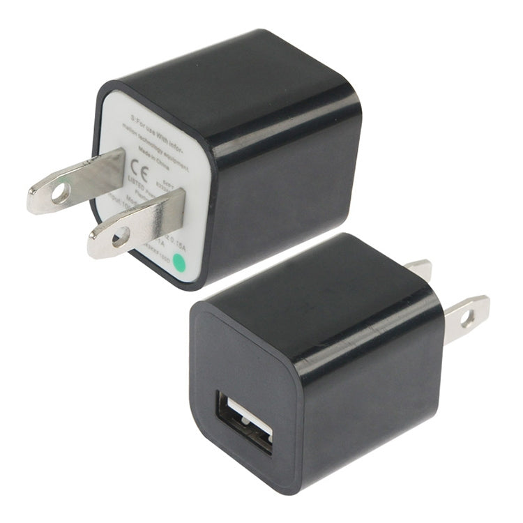 US Plug USB Charger, For iPad, iPhone, Galaxy, Huawei, Xiaomi, LG, HTC and Other Smart Phones, Rechargeable Devices(Black)