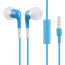 Double Color In-Ear 3.5mm Stereo Earphone With Volume Control and Mic(Blue)