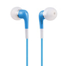 Double Color In-Ear 3.5mm Stereo Earphone With Volume Control and Mic(Blue)