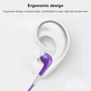 Double Color In-Ear 3.5mm Stereo Earphone With Volume Control and Mic(Purple)