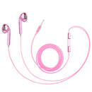 3.5mm Stereo Electroplating Wire Control Earphone for Android Phones / PC / MP3 Player / Laptops(Pink)