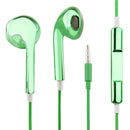 3.5mm Stereo Electroplating Wire Control Earphone for Android Phones / PC / MP3 Player / Laptops(Green)