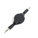 3.5mm Retractable Aux Audio Cable, Compatible with Phones, Tablets, Headphones, MP3 Player, Car/Home Stereo & More, Length: 11cm to 80cm(Black)