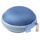 Grid Style Carrying Bag Box for Headphone / Earphone(Blue)