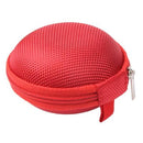 Grid Style Carrying Bag Box for Headphone / Earphone(Red)