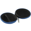 Grid Style Portable Carrying Bag Box for Headphone / Earphone(Dark Blue)