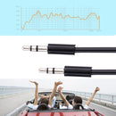 Spring Coiled 3.5mm Aux Cable, Compatible with Phones, Tablets, Headphones, MP3 Player, Car/Home Stereo & More, Length: 45cm up to 200cm(Black)