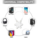 6 Ports Audio Splitter Headphone Connector with 3.5mm Audio Cable, Compatible with Phones, Tablets, Headphones, MP3 Player, Car/Home Stereo & More(White)