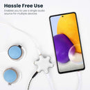 6 Ports Audio Splitter Headphone Connector with 3.5mm Audio Cable, Compatible with Phones, Tablets, Headphones, MP3 Player, Car/Home Stereo & More(White)