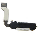 4 in 1 for iPhone 4S (Original MIC Repair Speak + Original Tail Connector Charger Flex Cable + Original Speaker Buzzer Repair Parts Ring + Original Antenna Flex Ribbon Cable) Dock Connector Assembly(White)