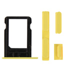 Full Housing Chassis / Back Cover with Mounting Plate & Mute Button + Power Button + Volume Button + Nano SIM Card Tray for iPhone 5C(Yellow)