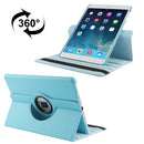 Litchi Texture 360 Degrees Rotation Leather Tablet Case with Holder for iPad Air / Air 2 / iPad 9.7 2017 / iPad 9.7 2018(Blue)