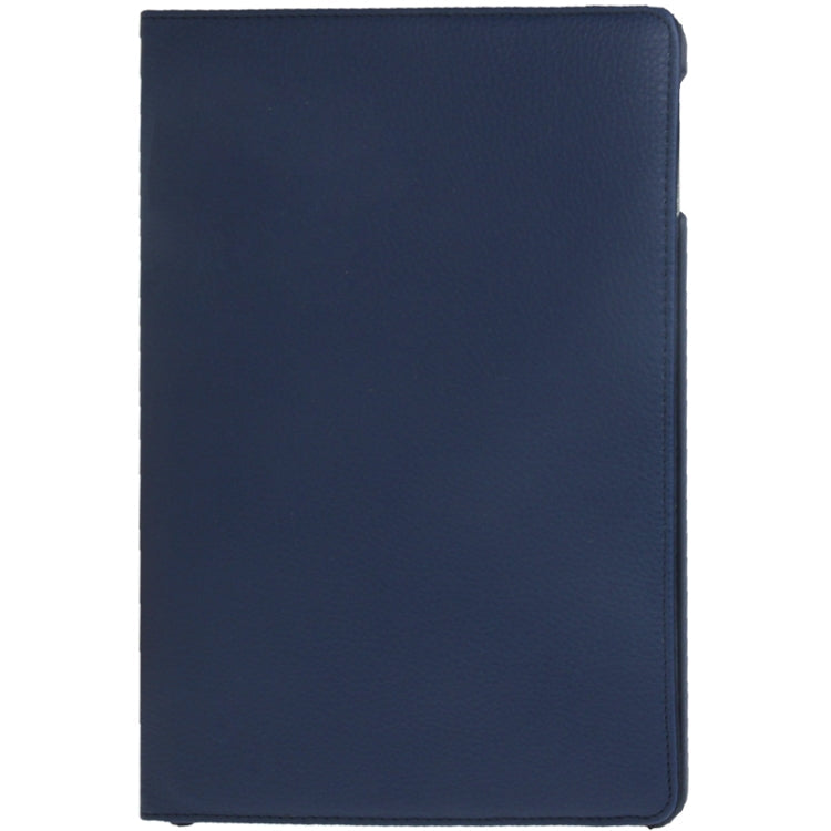 Litchi Texture 360 Degrees Rotation Leather Tablet Case with Holder for iPad Air / Air 2 / iPad 9.7 2017 / iPad 9.7 2018(Dark Blue)