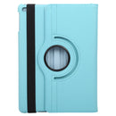 For iPad 9.7 (2018) & iPad 9.7 (2017) & Air 2 & Air 360 Degree Rotation Litchi Texture Leather Case with 2 Gears Holder(Blue)