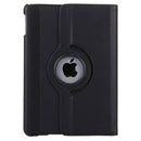 For iPad 9.7 (2018) & iPad 9.7 (2017) & Air 2 & Air 360 Degree Rotation Litchi Texture Leather Case with 2 Gears Holder(Black)