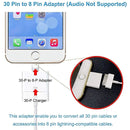 30 Pin Female to Male Adapter for iPhone 6 & 6 Plus, iPhone 5 & 5C & 5S, iPad Air / mini 2 Retina, iPod touch 5(White)