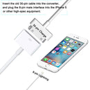 8 Pin to 30 Pin Adapter Cable, Cable Length: 10cm(White)