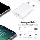5V / 1A (EU Plug) USB Charger Adapter For iPhone, Galaxy, Huawei, Xiaomi, LG, HTC and Other Smart Phones, Rechargeable Devices(White)