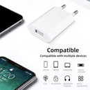 High Quality 5V / 1A EU Plug USB Charger Adapter For iPhone, Galaxy, Huawei, Xiaomi, LG, HTC and Other Smart Phones, Rechargeable Devices(White)