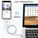 USB Sync Data / Charging Cable for iPhone, iPad, Length: 2m(White)
