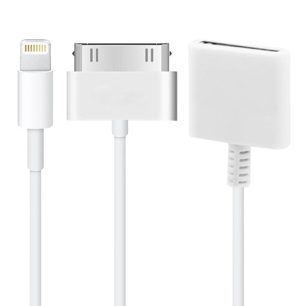 15cm 8 Pin Male to 30 Pin Female Adapter Cable, For iPhone 6 / 6 Plus, 5 / 5S / 5C, iPad mini 1 / 2 / 3, iPad Air, iTouch 5, iPod Nano 7(White)