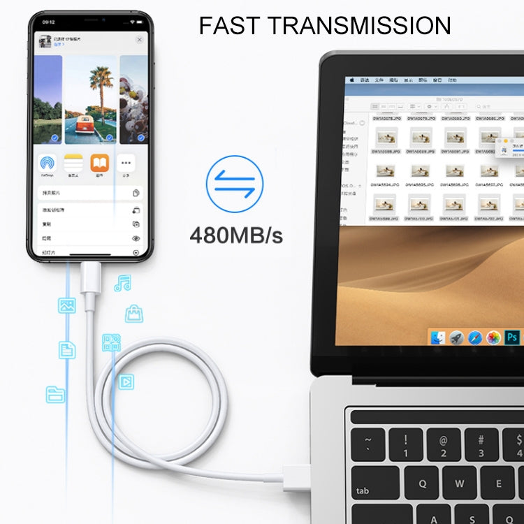 3m USB Sync Data & Charging Cable, For iPhone 7 & 7 Plus, iPhone 6 & 6 Plus, iPhone 5 & 5S & 5C, Compatible with up to iOS 11.02(White)