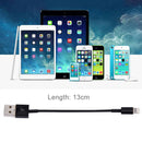8 Pin to USB Sync Data / Charging Cable, Cable Length: 13cm(Black)