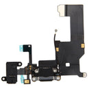 Original Tail Connector Charger Flex Cable + Headphone Audio Jack Ribbon Flex Cable for iPhone 5(Black)