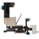 Original Tail Connector Charger Flex Cable + Headphone Audio Jack Ribbon Flex Cable for iPhone 5(White)