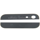 OEM Version Back Cover Top & Bottom Glass Lens for iPhone 5(Black)