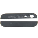 Original Back Cover Top & Bottom Glass Lens for iPhone 5(Black)