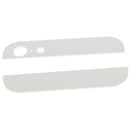 Original Back Cover Top & Bottom Glass Lens for iPhone 5(White)