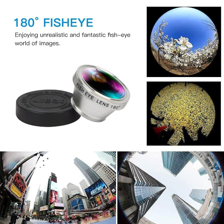 3 in 1 Photo Lens Kits (180 Degree Fisheye Lens + Super Wide Lens + Macro Lens), For iPhone, Galaxy, Sony, Lenovo, HTC, Huawei, Google, LG, Xiaomi, other Smartphones(Silver)