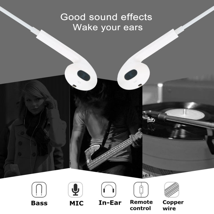 3.5mm Wired Earphone for Android Phones / PC / MP3 Player / Laptops, Cable Length:1.2m(White)