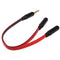 Noodle Style Aux Audio Cable 3.5mm Male to 2 x Female Splitter Connector, Compatible with Phones, Tablets, Headphones, MP3 Player, Car/Home Stereo & More