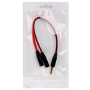 Noodle Style Aux Audio Cable 3.5mm Male to 2 x Female Splitter Connector, Compatible with Phones, Tablets, Headphones, MP3 Player, Car/Home Stereo & More